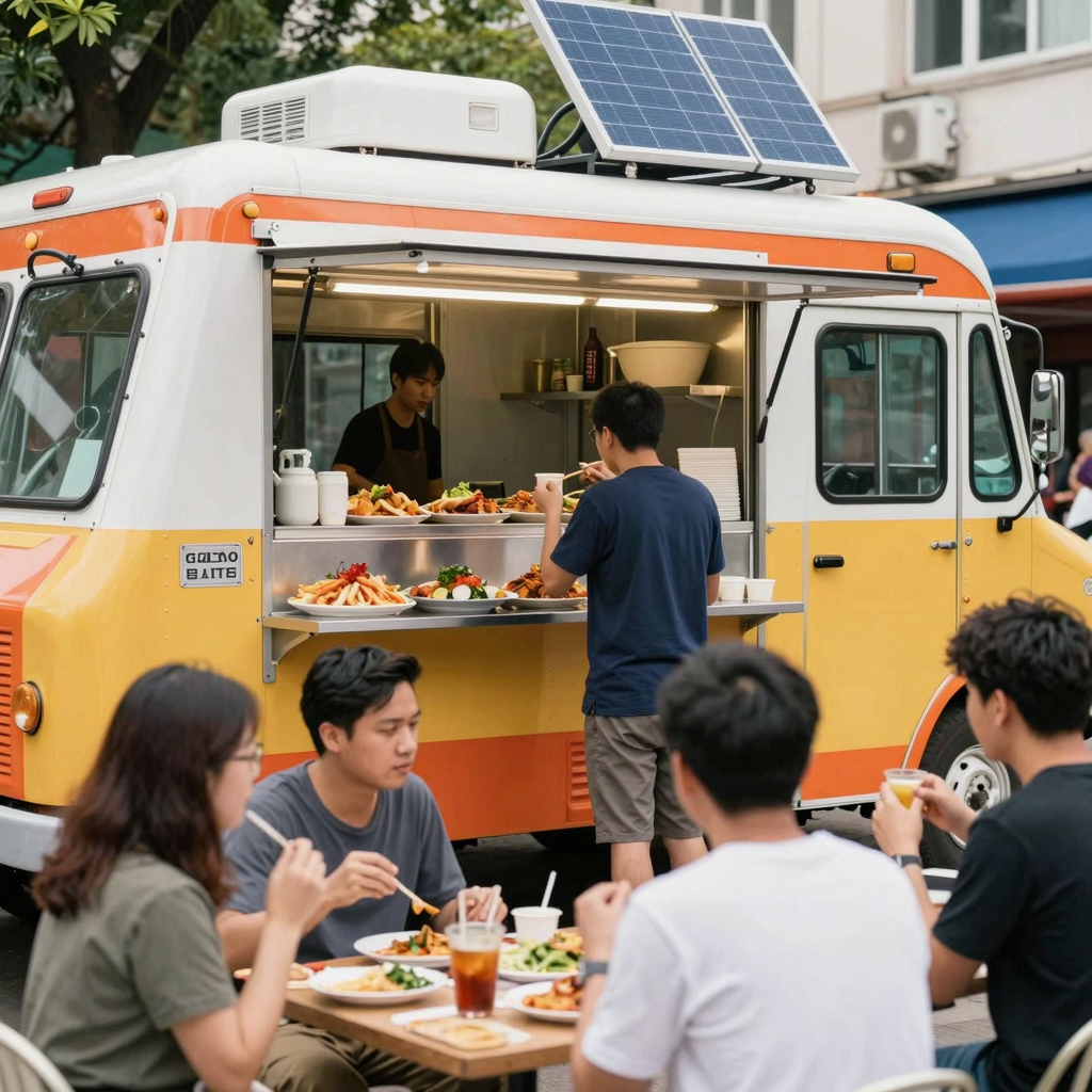 Food Truck in Urban Setting