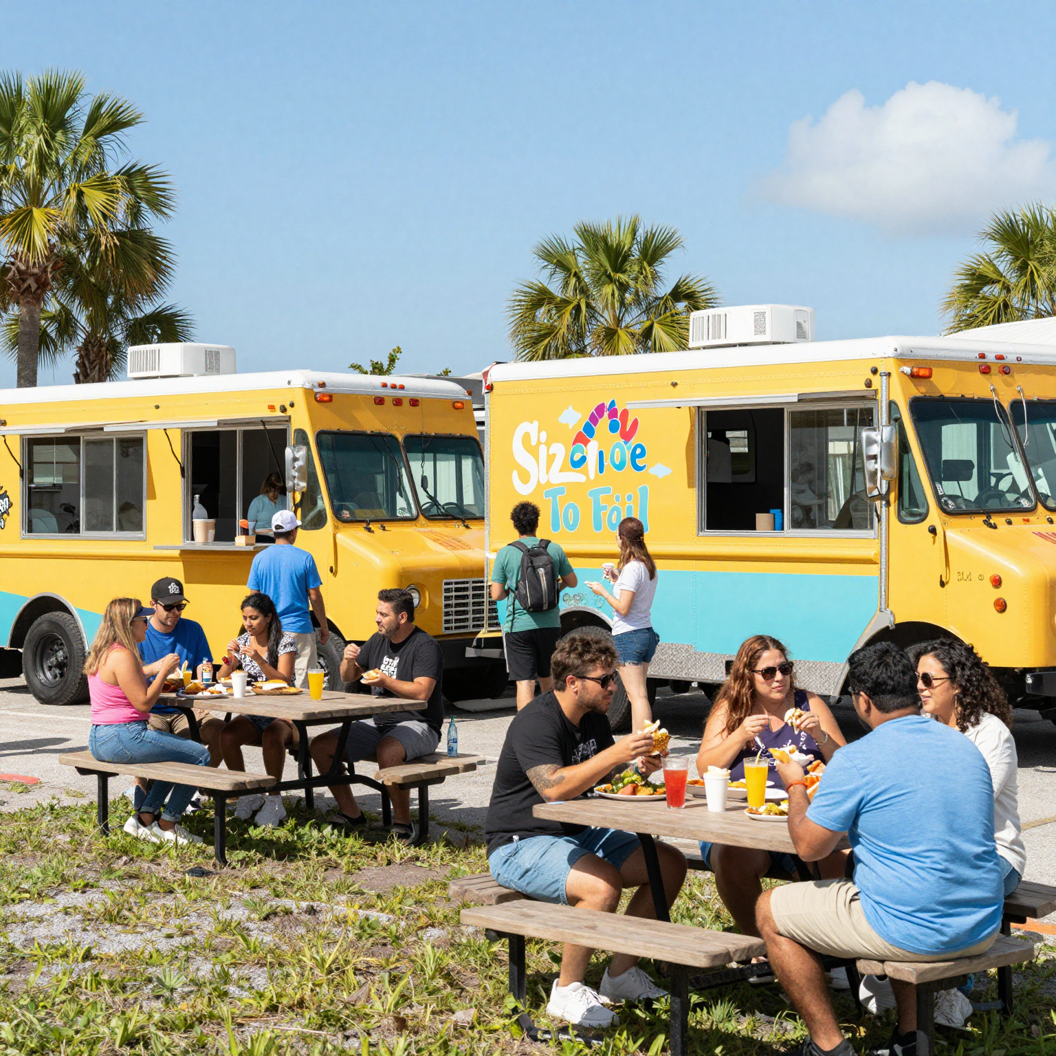 A vibrant food truck scene in Jacksonville, FL