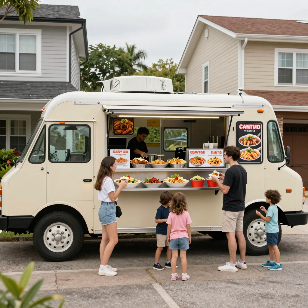 Food Truck in Residential Area
