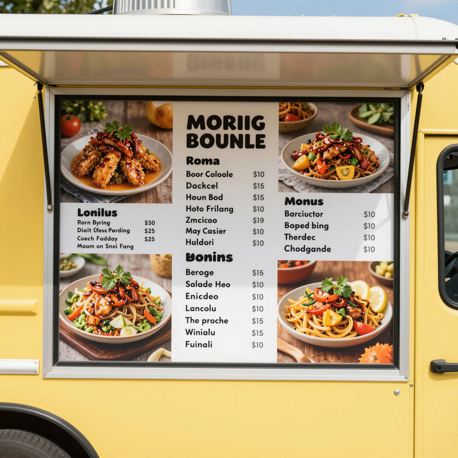 Example of a vibrant food truck window design