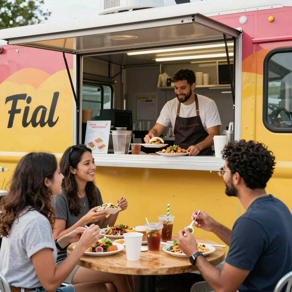 Food Truck Window in Action