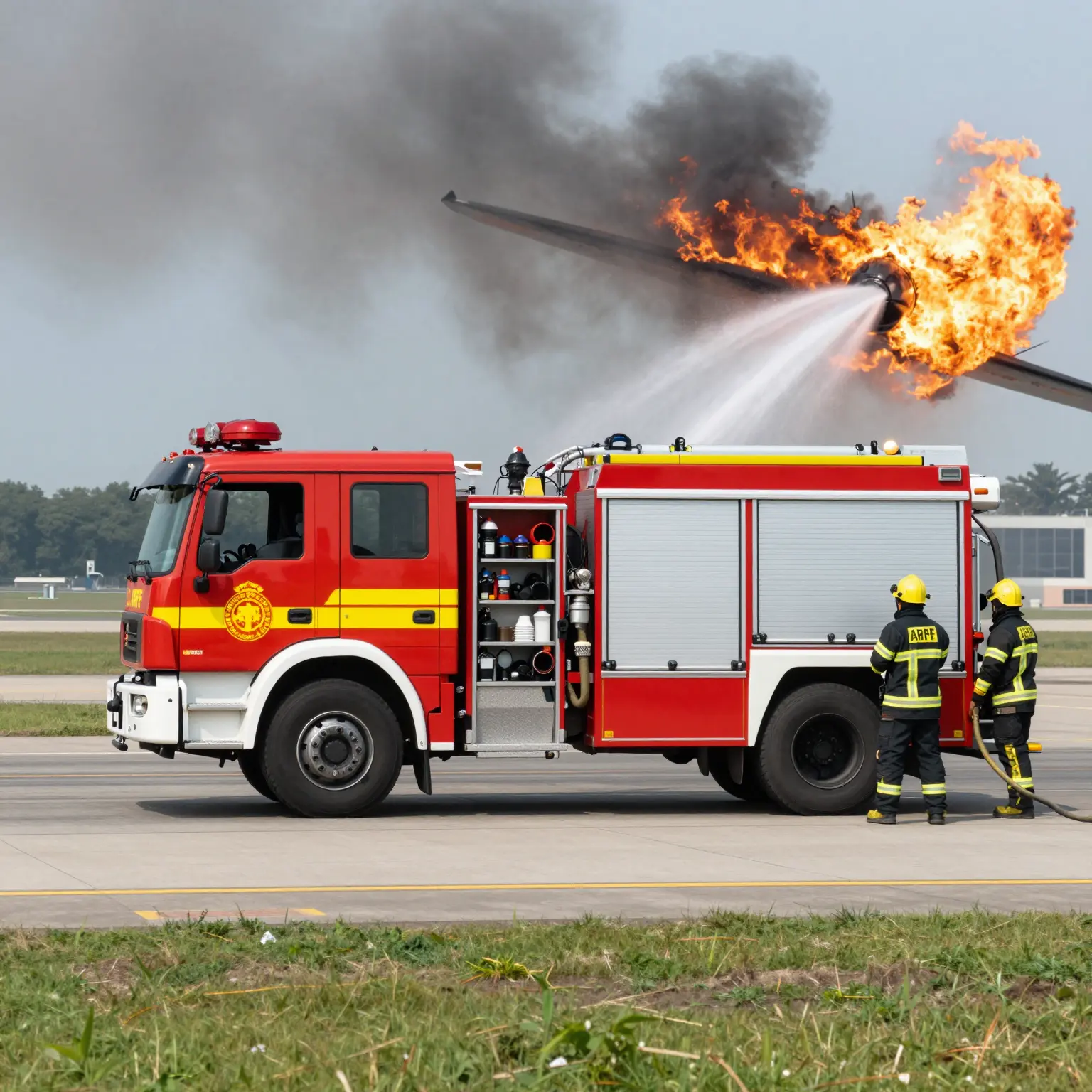 ARFF Fire Truck in Action