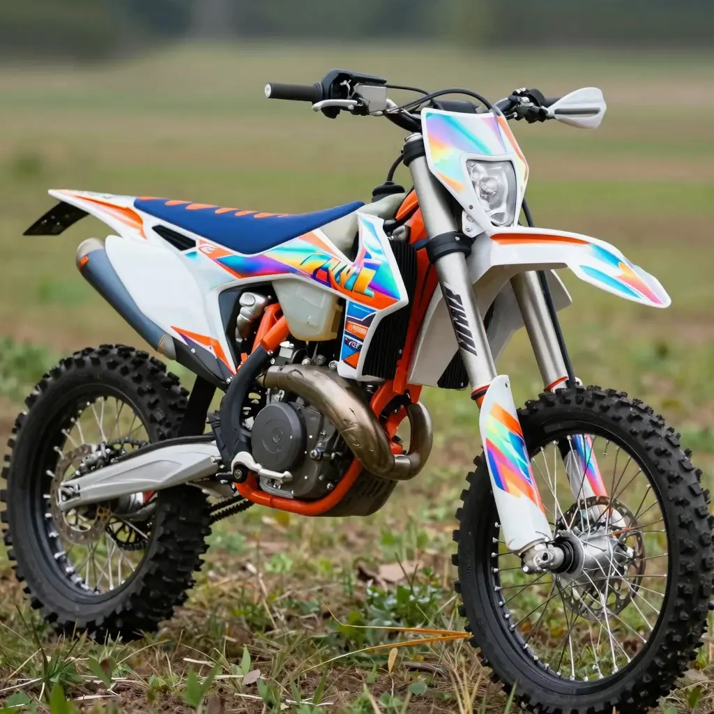 KTM Dirt Bike with Holographic Graphics