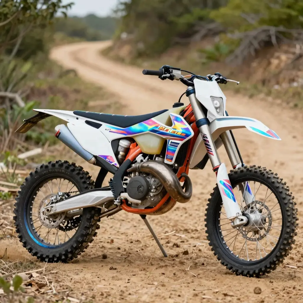 Dirt Bike with Holographic Graphics