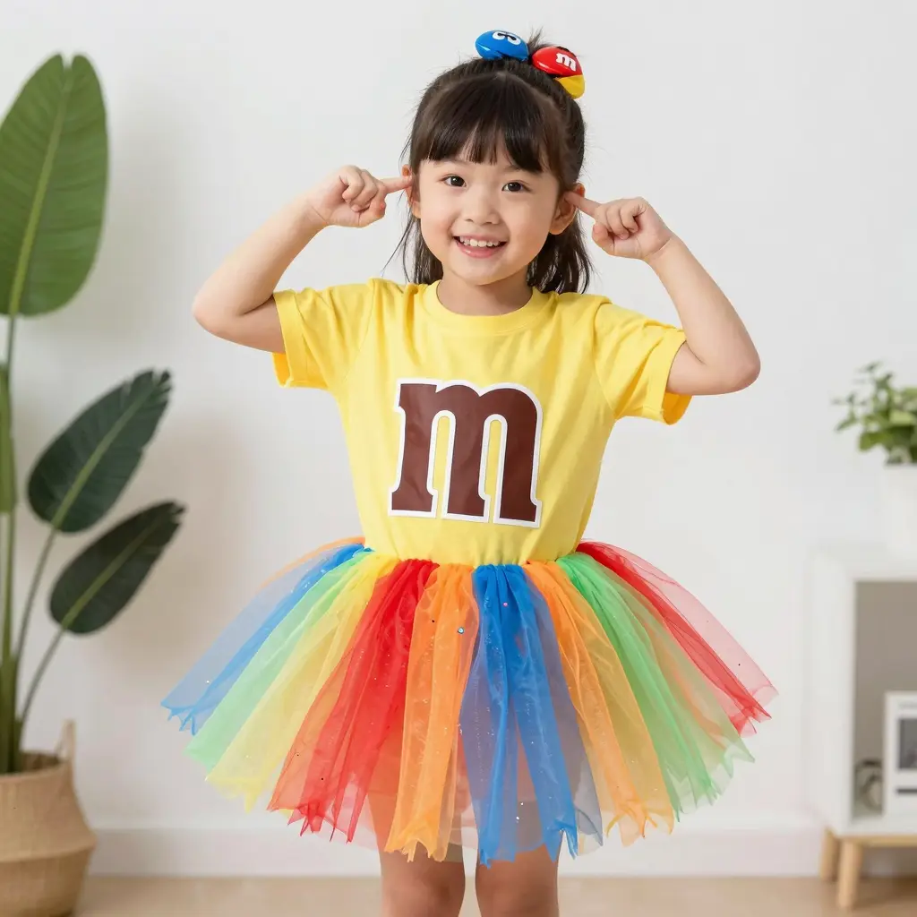 Vibrant M&M Costume with Tutu