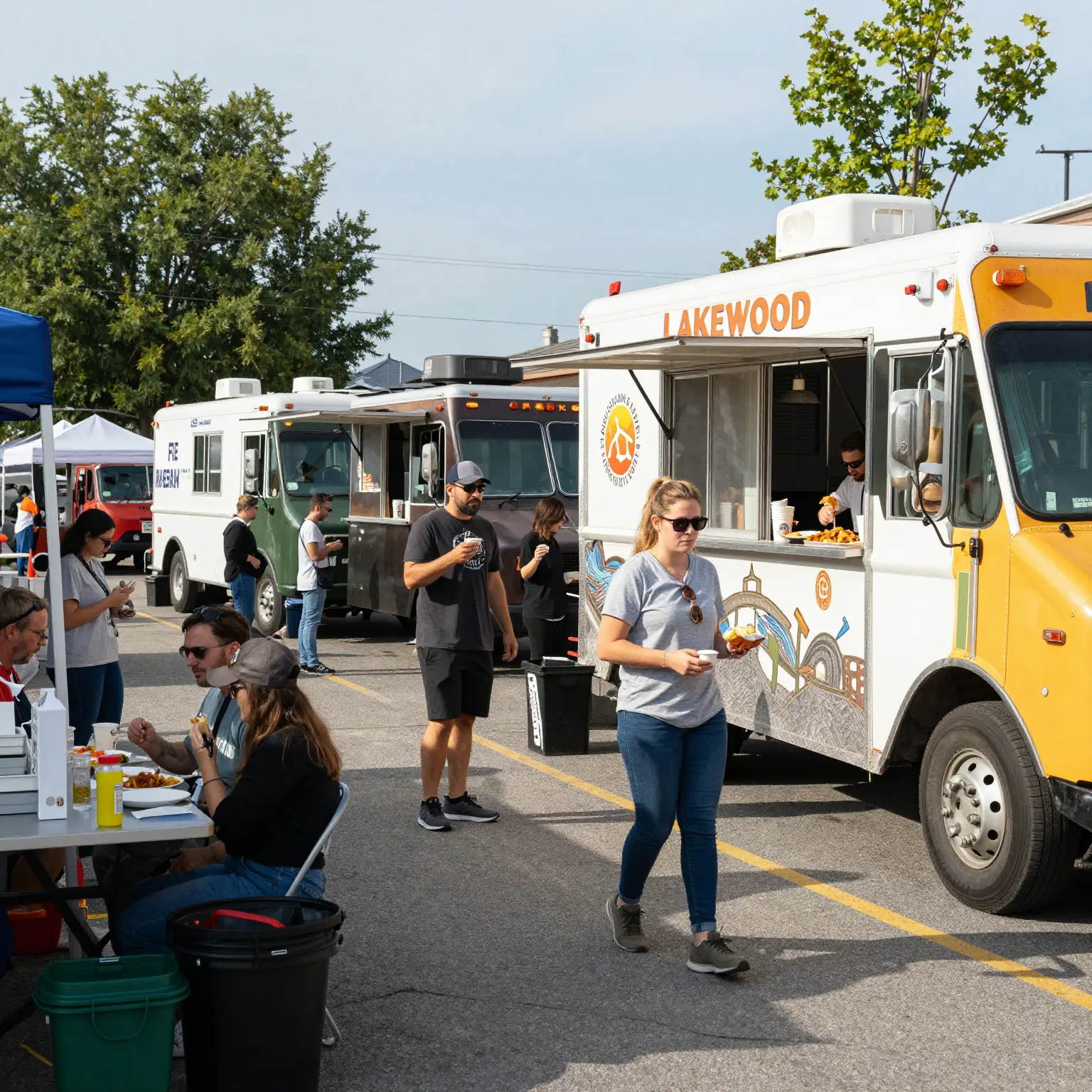 Vibrant food truck scene in Lakewood